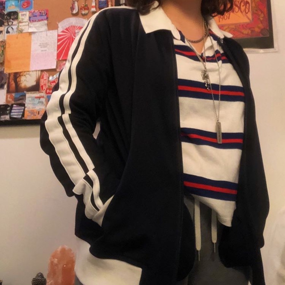 Navy & White American Eagle Outfitters Jacket